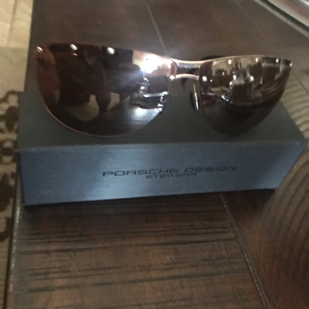 Porsche Design Sunglasses Rose Gold/Brown EUC&Case